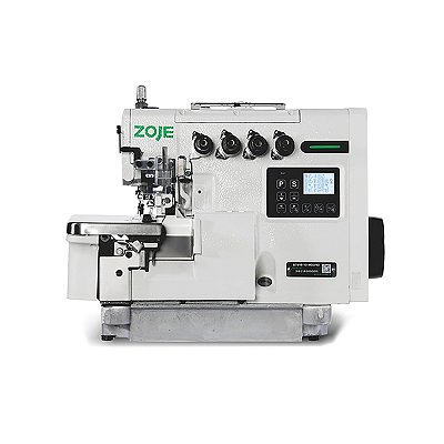 Maquina Overloque Ponto Cadeia Eletrônica com Motor de Passo Zoje B7510-13-MD2 - 220 V Com Pés e Mesa Montados