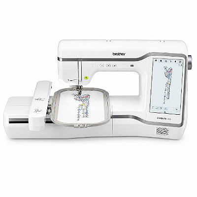 Máquina de Bordar Brother BP3700 Área 36x24cm + Suporte de Linha em Alumínio e Tesoura Elétrica