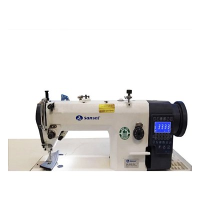 Maquina Reta Eletronica Lançadeira Grande Sansei SA-202E-TD4 -220 vlts COM KIT DE CALCADORES