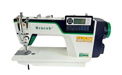 MAQUINA RETA ELETRONICA BRACOB BC-D9R - 220 V COM KIT DE CALCADORES DE BRINDE