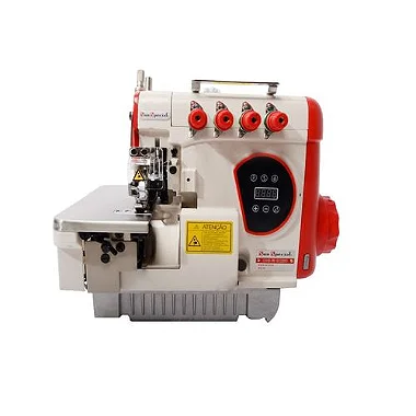 Maquina Interloque Direct Drive Sun Special 5 Fios, Bitola Média SS95D - 220 V com pés e mesa desmontados