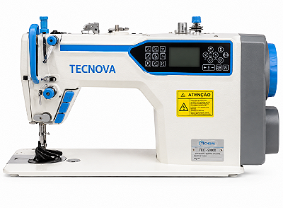 Máquina Reta Eletrônica Tecnova TN-Q8-4D Motor de Passo Direct Drive 220V Completa Desmontada