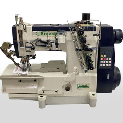 MAQUINA GALONEIRA BASE PLANA ELETRONICA BRACOB BC500-01-CB-AT-EUT - 220 V COM PÉS E MESA DESMONTADOS