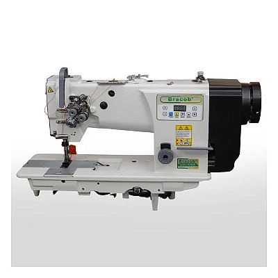 MAQUINA TRANSPORTE TRIPLO BASE PLANA 2 AGULHAS DIRECT DRIVE BRACOB BC 4420 AT - 220 V COM PÉS E MESA DESMONTADOS