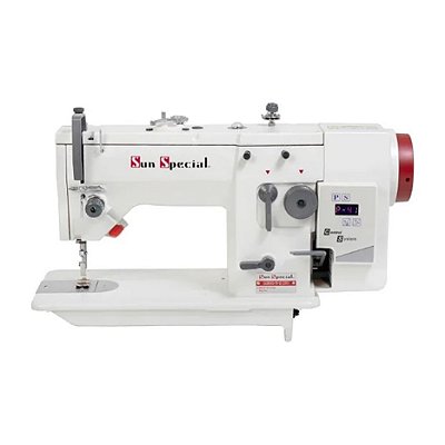 MÁQUINA COSTURA INDUSTRIAL SUN SPECIAL ZIG ZAG SS20U-93D-TZ-QI - 220 V COM PÉS E MESA DESMONTADOS