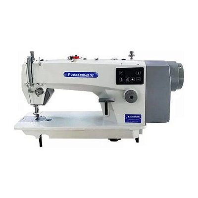 Máquina de Costura Reta Industrial Direct Drive Lanmax LM-9960D - 220 V com kit de calcadores e Luminaria de led de brinde