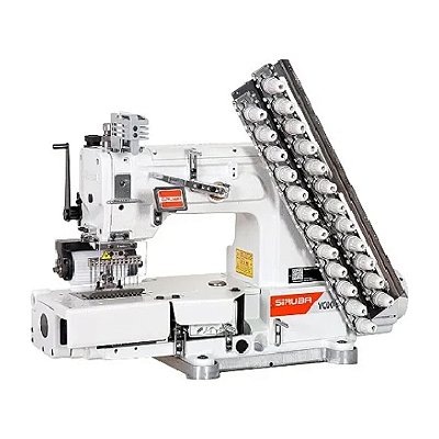 Máquina Elastiqueira Siruba 12 agulhas Siruba VC008B-12064P/DVH1-1 Direct Drive - 220 V COM PÉS E MESA MONTADOS