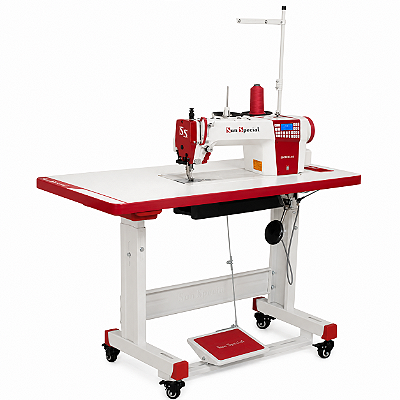 Máquina Reta Transporte Duplo Eletrônica com 9 Pontos Decorativos Sun Special SS1903-DM-QI 220V – Pés e Mesa Desmontados