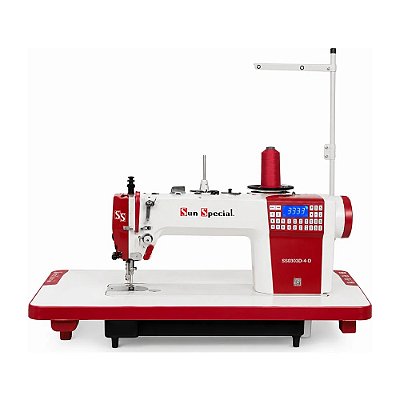 Máquina Reta Transporte Duplo Eletrônica com 9 Pontos Decorativos Sun Special SS1903-DM-QI 220V – Pés e Mesa Desmontados