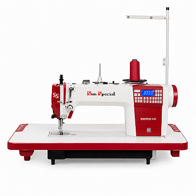 Máquina Reta Transporte Duplo Eletrônica com 9 Pontos Decorativos Sun Special SS1903-DM-QI 220V – Pés e Mesa Desmontados