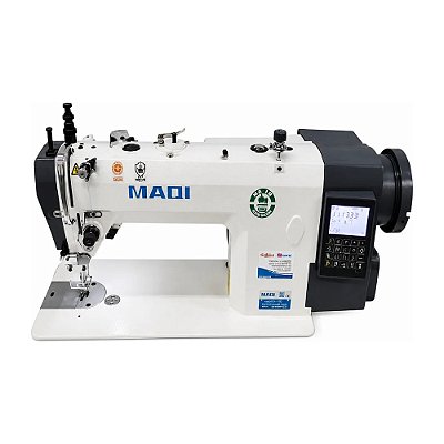 Máquina Transporte Duplo Eletrônica MAQI LS0303FT-TD4 110V Ponto 10mm com Motor de Passo + Kit Premium e Cadeira para Costureira