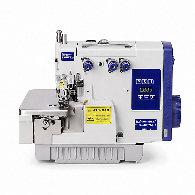 Máquina Overloque Industrial Lanmax LM-663D Direct Drive 110V + Kit Premium e Cadeira Especial para Costureira