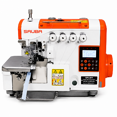 Máquina Overloque Ponto Cadeia Siruba 547QE-514M-3-24-ECB 220V com Corte de Linha Automático e Pés e Mesa Desmontados