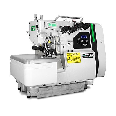 Maquina Interloque Média com Motor Direct Drive Zoje B9000-38 - 220 V + KIT PREMIUM CARBON EXCLUSIVO