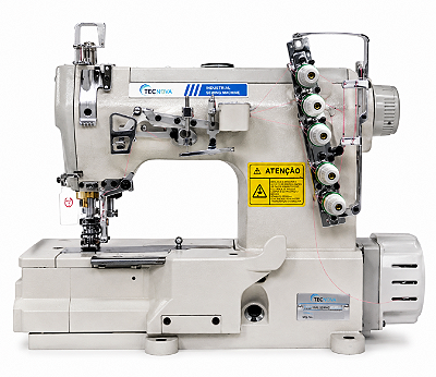 Máquina Galoneira Tecnova TN-500D 3 Agulhas 5 Fios Direct Drive 220V + Kit Premium Carbon