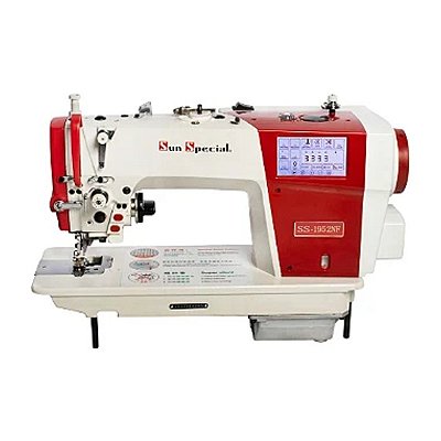 Máquina Reta Eletrônica com Refilador Sun Special SS1952-NF-DM-QI 220V + KIT PREMIUM CARBON + CADEIRA ESPECIAL PARA COSTUREIRA