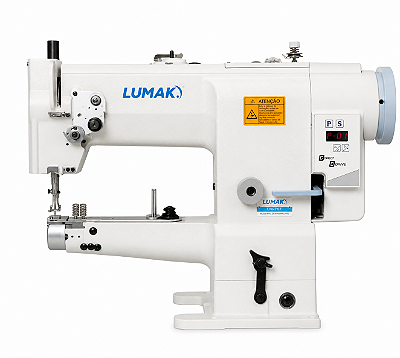 Máquina Braço Cilíndrica Transporte Triplo 7mm LUMAK LU2628D-H-QI 220V – Completa com Pés e Mesa Montados