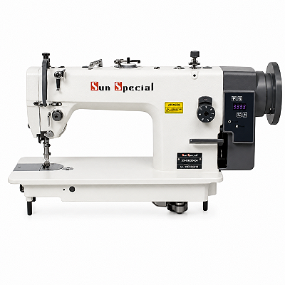 Máquina Transporte Triplo Base Plana Sun Special SSTC0617D 220V + Kit Premium Carbon e Cadeira Especial para Costureira