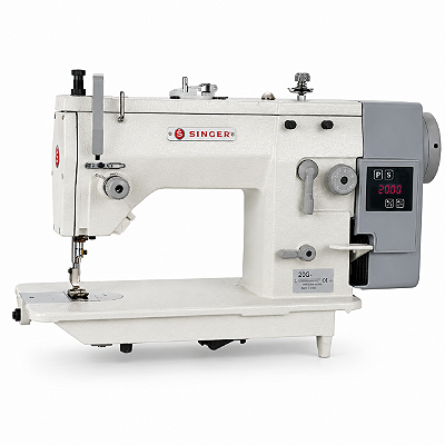 Máquina de Costura Zig Zag Industrial Singer 20G-605CEA Motor Direct Drive 220V + Kit Premium Especial e Cadeira para Costureira