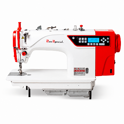 Máquina Reta Eletrônica Cárter Blindado Sun Special SS19E-PR 110V com Kit Premium Exclusivo e Cadeira para Costureira