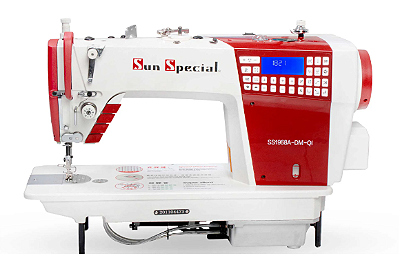 Máquina Reta Eletrônica Industrial Sun Special  SS1968A - 220 V + KIT PREMIUM CARBON E CADEIRA PARA COSTUREIRA