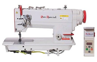 Máquina Pespontadeira Barra Fixa Sun Special Direct Drive SS842D-H-LH-SU - 220V COM PÉS E MESA DESMONTADOS