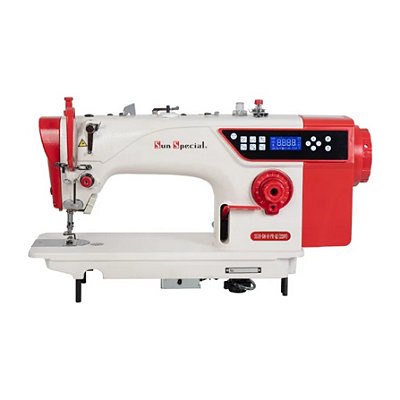 Maquina Reta Eletronica Sun Special Pesada Lançadeira Pequena SS48D4-H-PR -220 V + KIT PREMIUM EXCLUSIVO