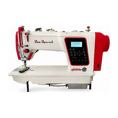 Máquina Reta Eletrônica Industrial Sun Special SS780D4-ST-QI 220V + Kit Premium Exclusivo e Cadeira Especial para Costureira