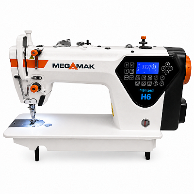 Máquina Reta Eletrônica Megamak MK-H6-5S2 220V Cárter Blindado com Pés e Mesa Montados