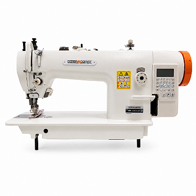 Máquina Reta Transporte Duplo Direct Drive Megamak Eletrônica MK0303-D4 220V + Kit Premium e Cadeira Especial para Costureira