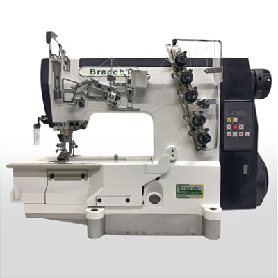 MAQUINA GALONEIRA BASE PLANA MOTOR DIRECT DRIVE BRACOB BC-588 AT BIVOLT + KIT PREMIUM CARBON E CADEIRA ESPECIAL PARA COSTUREIRA