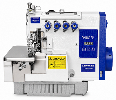 Máquina Interloque Lanmax LM-665D 5 Fios Direct Drive 220V + Kit Premium Carbon e Cadeira