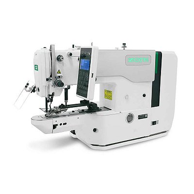 Maquina Botoneira Eletrônica com Control Box Acoplado Zoje ZJ-1903D-301-3-04-V4 - 220 V + KIT PREMIUM CARBON E CADEIRA PARA COSTUREIRA