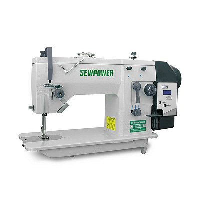 Maquina Zigue zague com Motor Direct Drive Sew Power SP-20U53D - 220 V + KIT PREMIUM CARBON E CADEIRA PARA COSTUREIRA