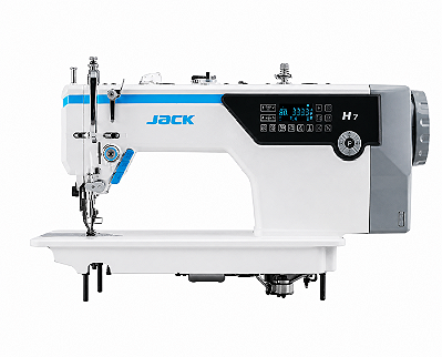 Máquina de Costura Industrial Transporte Duplo Eletrônica Motor de Passo com Pontos Decorativos Retos Jack H7 220V