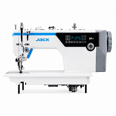 Máquina de Costura Industrial Transporte Duplo Eletrônica Motor de Passo com Pontos Decorativos Retos Jack H7 220V + Kit Premium Especial