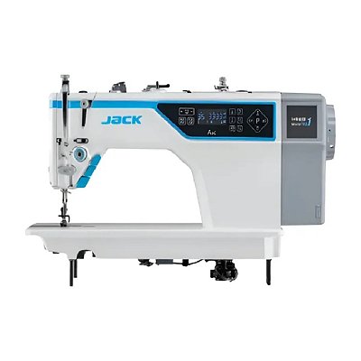 Máquina de Costura Industrial Reta Eletrônica Jack A4C-7 220V + Kit Premium Especial e Cadeira Profissional para Costureira