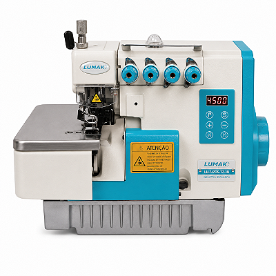 Máquina Overloque 2 Agulhas Ponto Cadeia Lumak LU747D-ES 110V com Pés e Mesa Desmontados