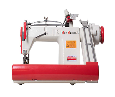 MAQUINA FECHADEIRA DE BRAÇO 2 AGULHAS 3/16 SUN SPECIAL SS927D-PL-LU-ZU-SU - Direct Drive 220 V + KIT PREMIUM CARBON E CADEIRA ESPECIAL PARA COSTUREIRA