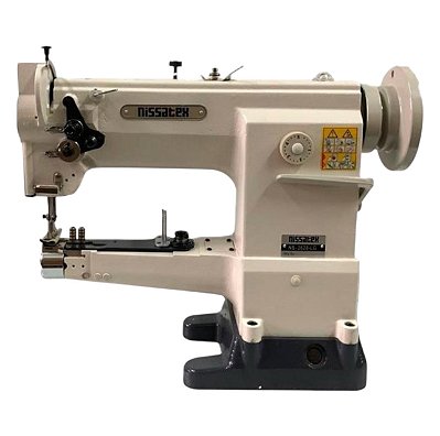 MAQUINA DE BRAÇO TRANSPORTE TRIPLO NISSATEX BOBINA GRANDE MOTOR SERVO NS2628LG - 220 V COM PÉS E MESA MONTADOS