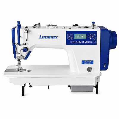 Máquina Reta Eletrônica com Motor de Passo Lanmax LM180-M-D4 110V com Pés e Mesa Montados