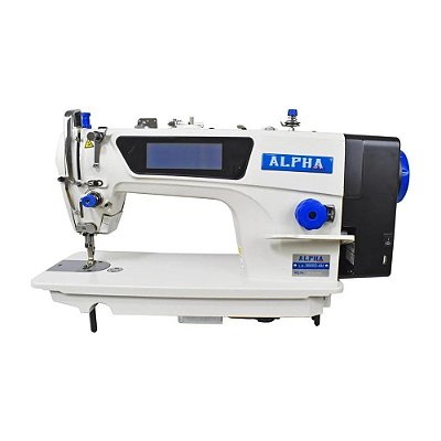 MAQUINA RETA ELETRONICA COM CORTE DE LINHA ALPHA LH-9900D-4M - 220 V COM KIT DE CALCADORES