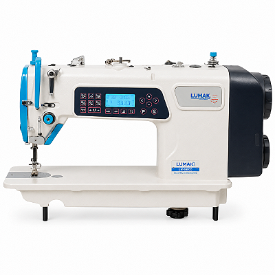 Máquina Reta Eletrônica com Motor de Passo LUMAK LU8800S-D4-ST 220V – Completa com Pés e Mesa Montados