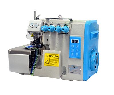 MAQUINA OVERLOQUE 2 AGULHAS PONTO CADEIA TECNOVA TN4JD - 220 V + KIT PREMIUM CARBON E CADEIRA PARA COSTUREIRA