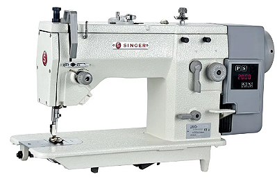 MAQUINA ZIG ZAG MOTOR DIRECT DRIVE SINGER 20G-605CEA - 220 V COM PÉS E MESA MONTADOS