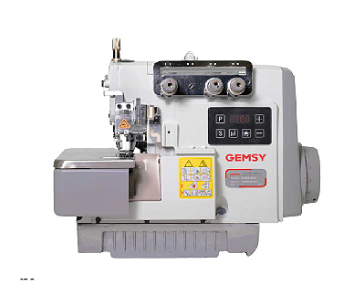 Máquina Overlock Direct Drive GEMSY N2-504M - 110 V COM PÉS E MESA MONTADOS