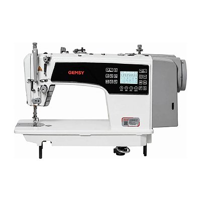 Máquina Reta Eletrônica Direct Drive Carter Aberto Gemsy S4-D4-HM 220V com Pés e Mesa Desmontados
