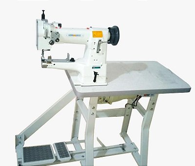 MAQUINA DE BRAÇO TRANSPORTE TRIPLO MEGAMAK MK-335 LG LANÇADEIRA GRANDE - MOTOR SERVO COMPLETA COM PÉS E MESA DESMONTADOS