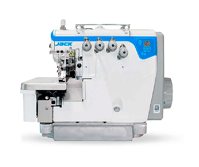 Maquina Interlock 2 Agulhas 5 fios Pesada Direct Drive Jack JK- E4S-5-A04/435 - 220 V + KIT PREMIUM CARBON EXCLUSIVO