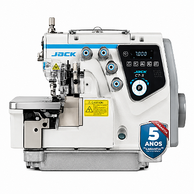 Máquina Interloque Jack C7-5 Urus 220V com Inteligência Artificial + Kit Premium Carbon